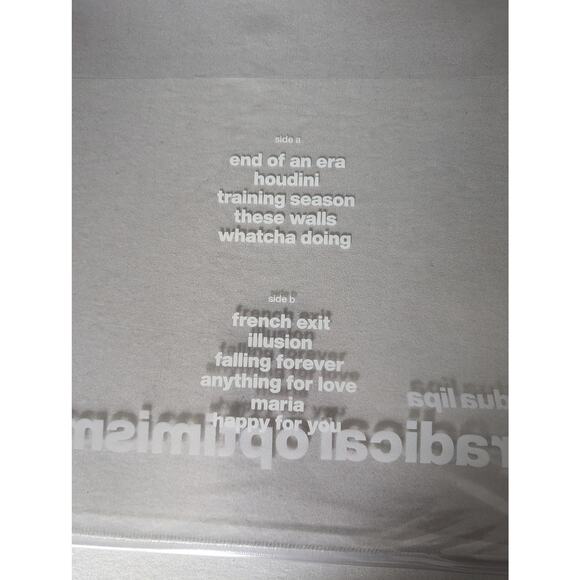 Dua Lipa Vinyl Hand Signed Insert Radical Optimism New Autograph Blue And White - Picture 10 of 11